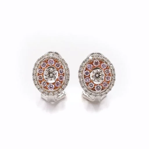 Women’s floral earrings-Two-Tone 4/5 ctw Diamond Halo Earrings