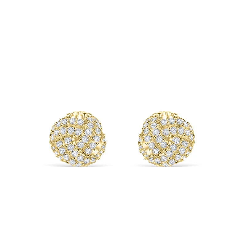 Women’s gold stud earrings-The Audrey - Gold