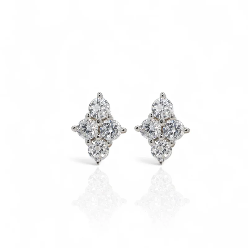 Women’s flower stud earrings-BRILLIANT EARRINGS