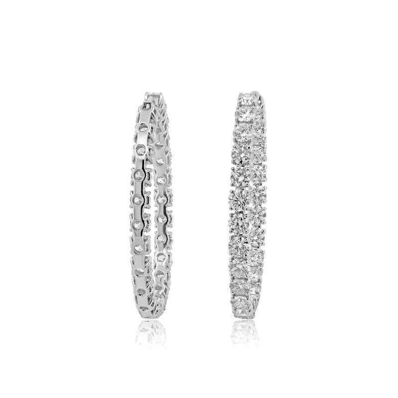 Women’s trendy earrings-Diamond Earrings 13.10cts TW