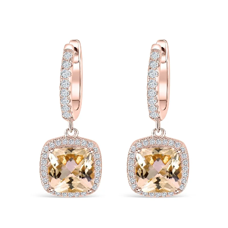 Women’s chandelier earrings-The Eve - Rose Gold