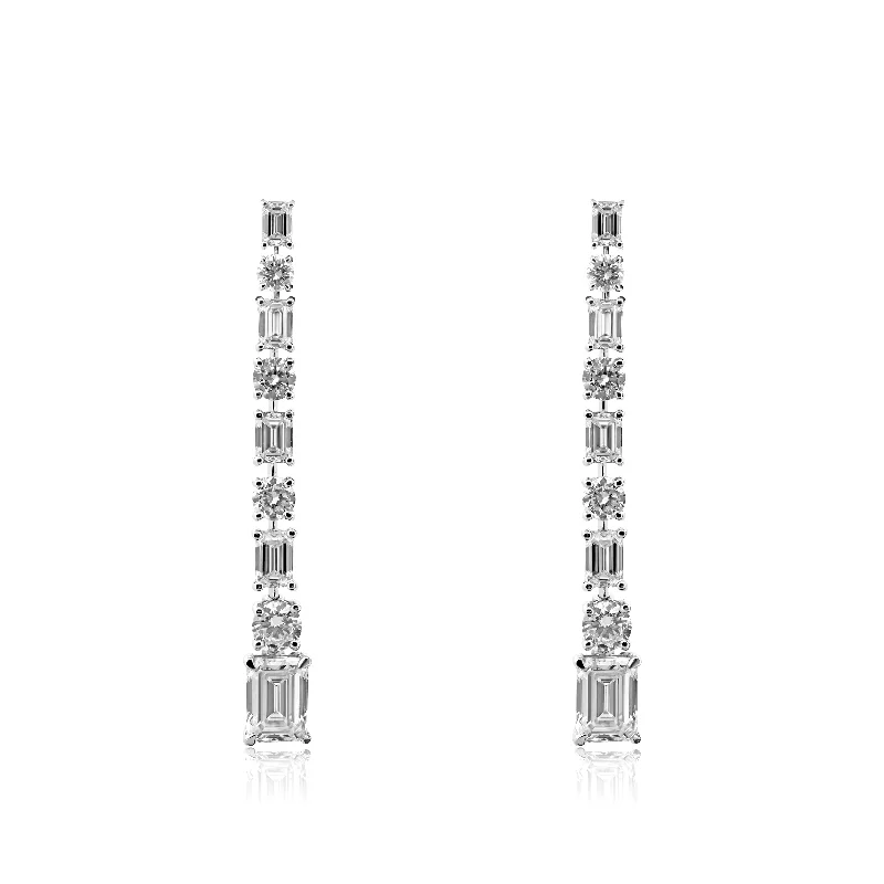 Women’s casual earrings-Diamond Earrings 4.85cts TW