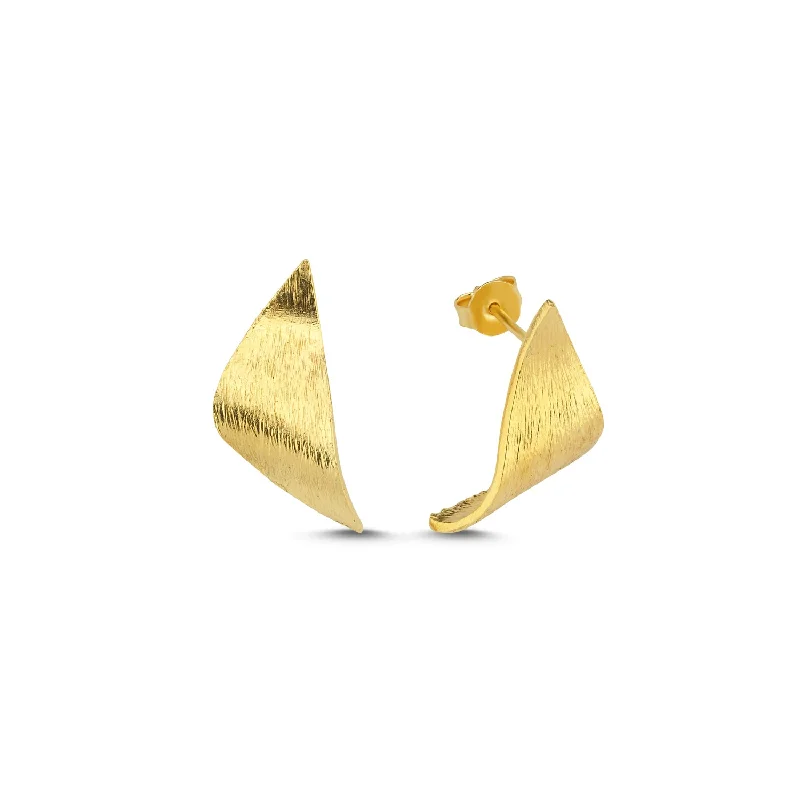 Women’s fine earrings-Brushed Earrings