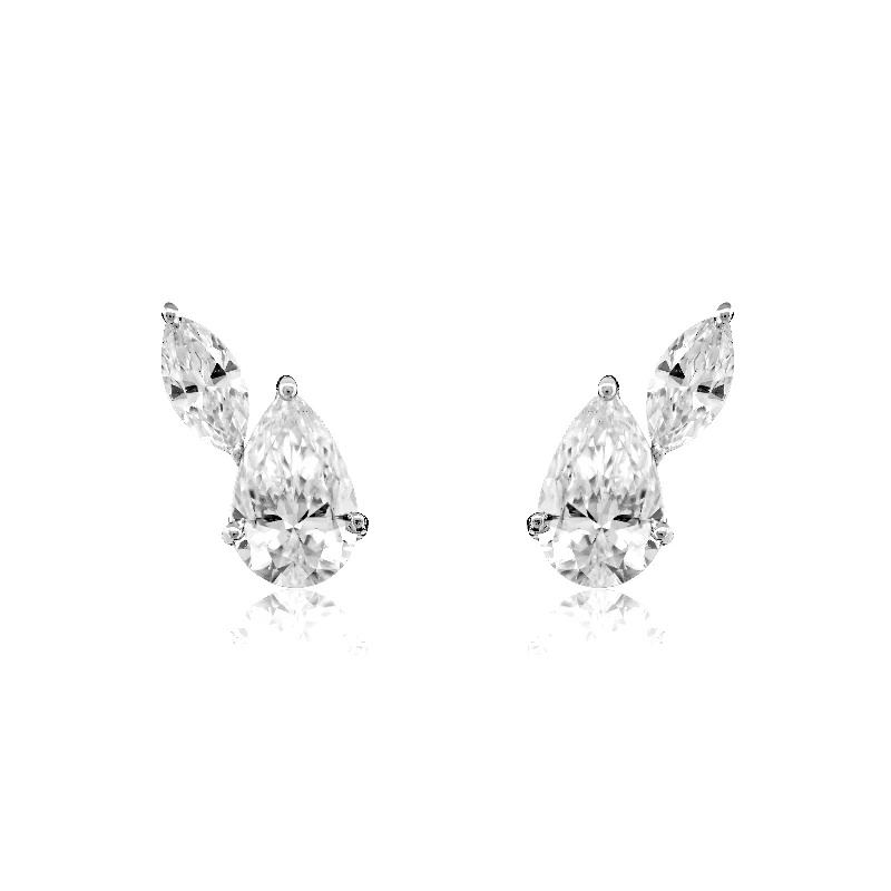 Women’s hoop earrings-Diamond Earrings 2.59 cts TW