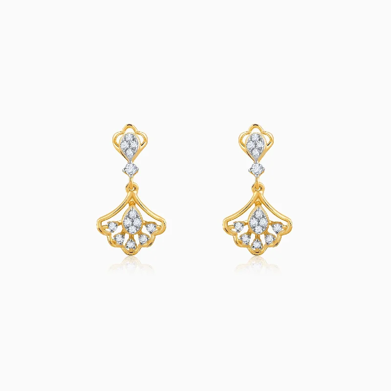 Women’s glitter earrings-Gold Bonita Diamond Earrings