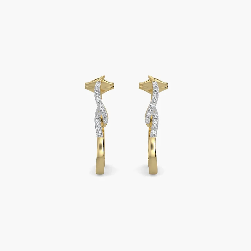 Women’s stud and hoop earrings-Diamond Earrings 0.1 cts TW 18k Gold