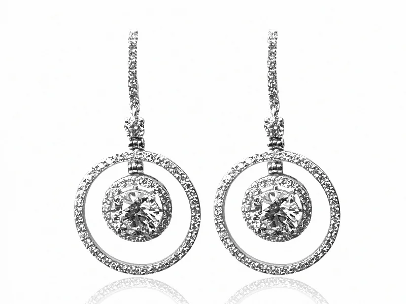 Women’s unique earrings-Diamond Earrings 4.96cts TW