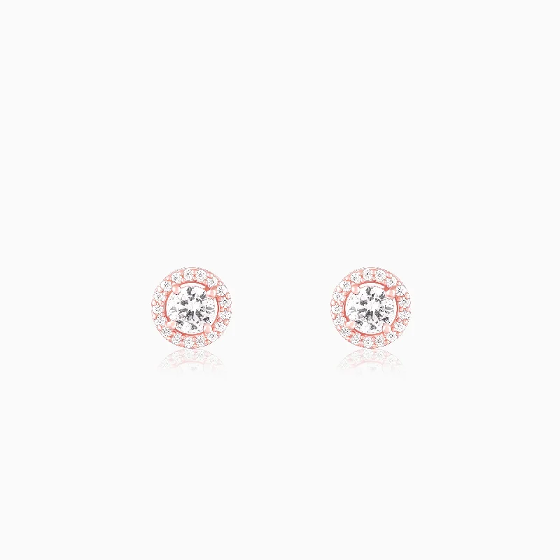 Women’s chic earrings-Rose Gold Seeking Solace Stud Earrings