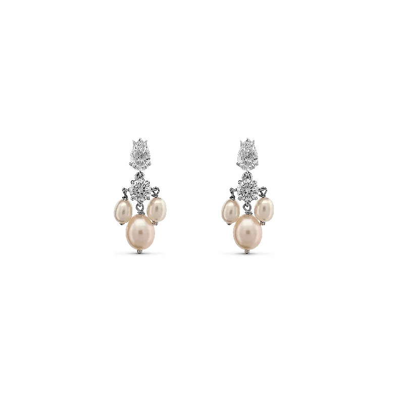 Women’s contemporary earrings-Diamond Earrings 1.57 Cts TW Moti 5.20 Cts