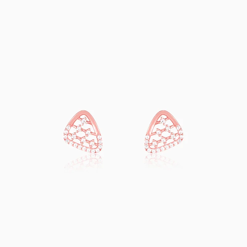 Women’s tassel earrings-Rose Gold Set-Square Earrings