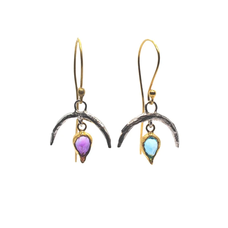 Women’s colorful earrings-Moon star Earrings