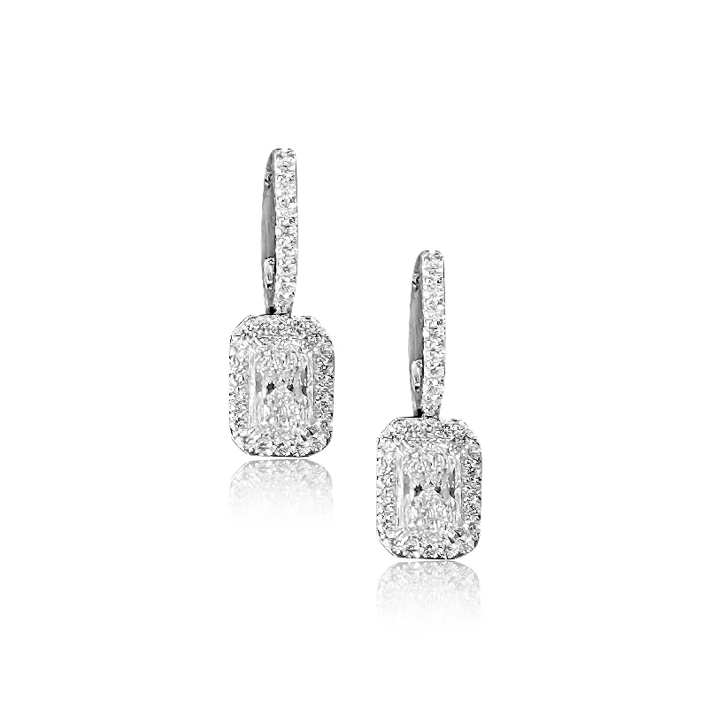 Women’s custom earrings-Diamond Earrings 4.19cts TW