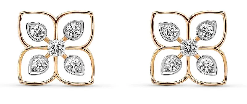 Women’s hoop and stud earrings-Diamond Earrings 0.68 Cts TW