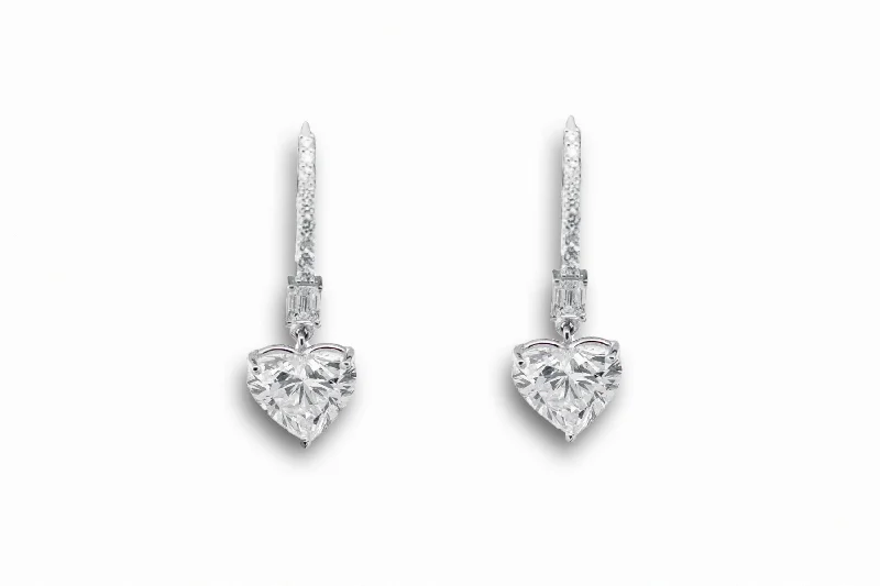 Women’s drop earrings-Diamond Earrings 4.72cts TW