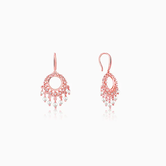 Women’s chic earrings-Rose Gold Mohini Earrings