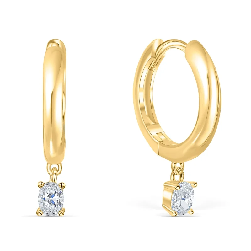 Women’s gemstone earrings-The Cindy - Gold