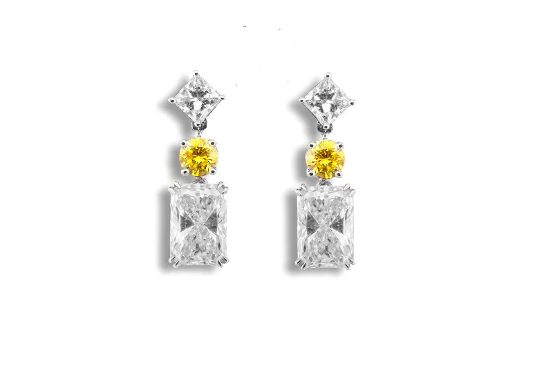 Women’s vintage earrings-Diamond Earrings 5.48cts TW