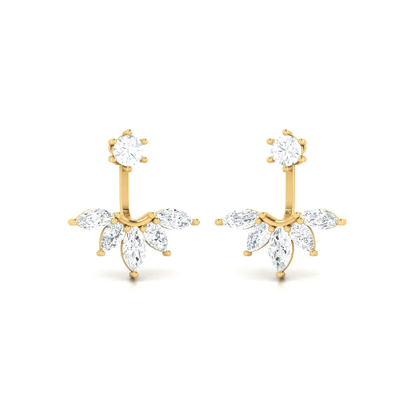 Women’s butterfly earrings-Harmonious Diamond Huggie Earrings