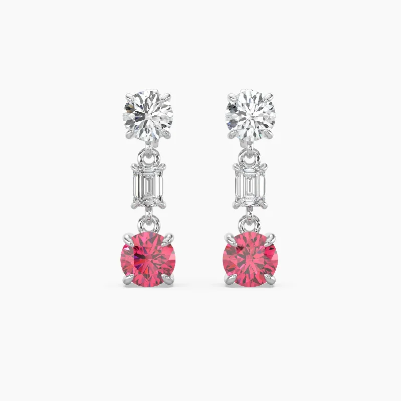 Women’s glitter earrings-Diamond Earrings 1.04 Cts TW