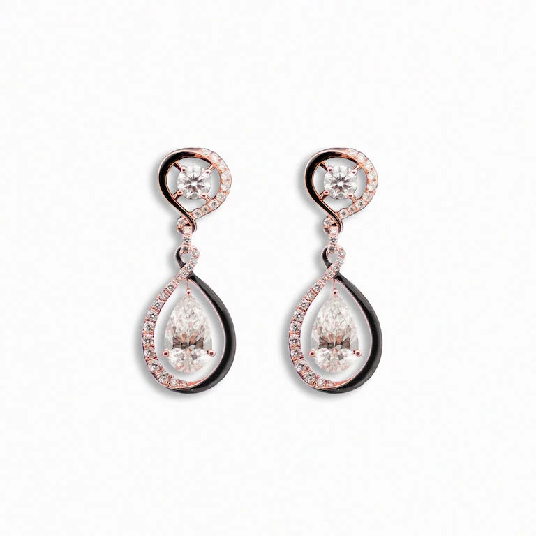 Women’s silver drop earrings-Diamond Earrings 2.54cts TW