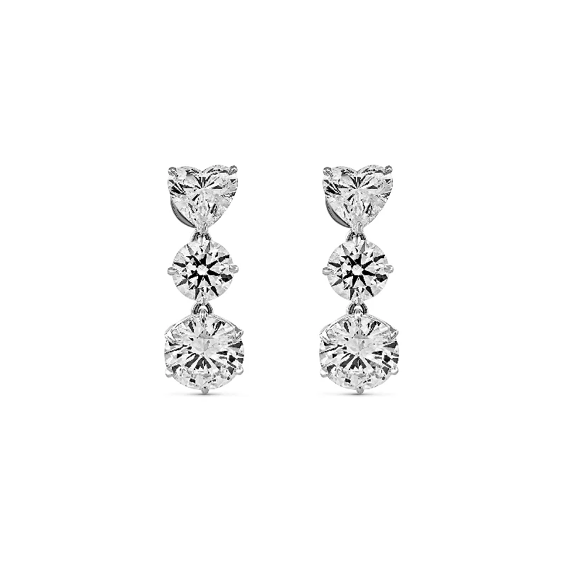 Women’s flower stud earrings-Diamond Earrings 15.97 cts TW