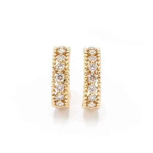 Women’s round earrings-Levian Honeygold Diamond Hoop Earrings 1 ctw