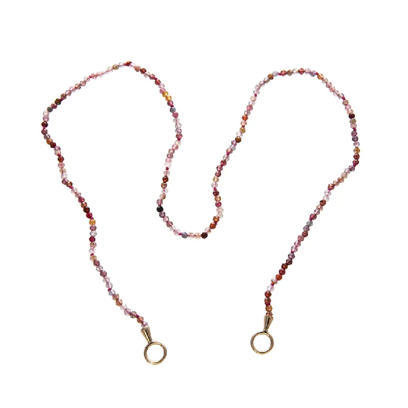 Women’s rose gold necklaces-Marla Aaron Pink Spinel Itty Bitty Strand 16″