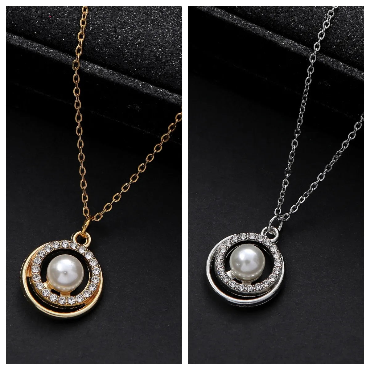 Women’s designer necklaces-Basic Modern Style Classic Style Round Alloy Inlay Artificial Pearls Zircon Women's Pendant Necklace