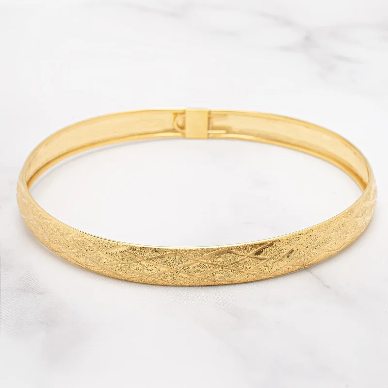 Women’s modern bangles-Victoria Townsend Gold over Sterling Silver Texured Bangle