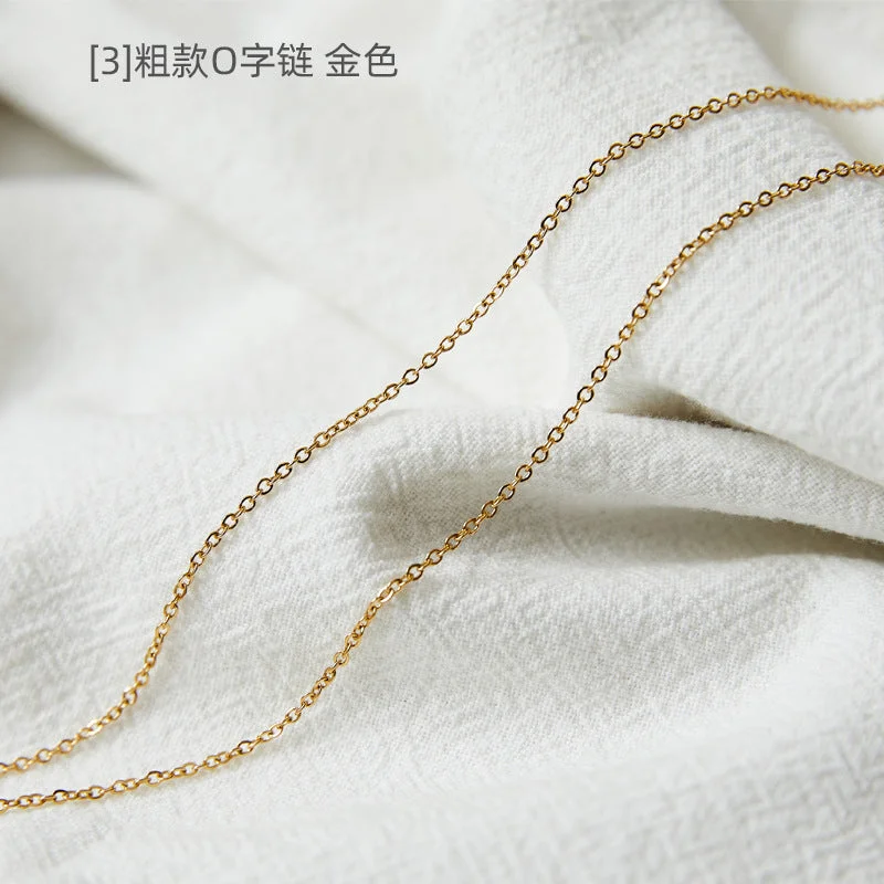 [3] Thick Type O-Shaped Chain Gold 60cm