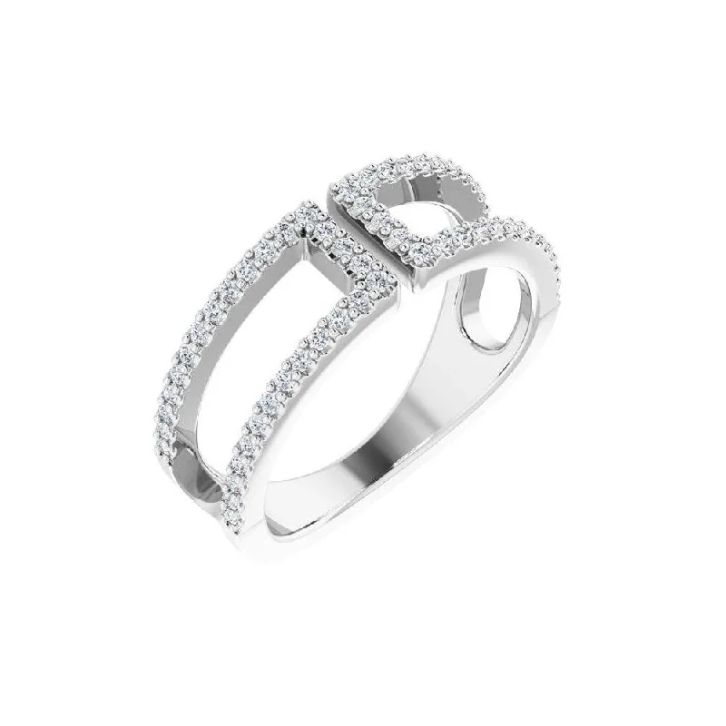 Women’s round rings-14K White Gold 1/3 CTW Diamond Ring for Women