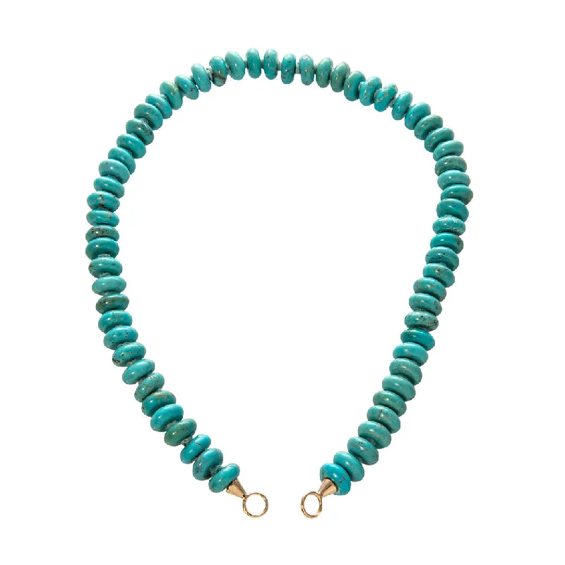 Women’s crystal necklaces-Marla Aaron Turquoise Rondelle Strand