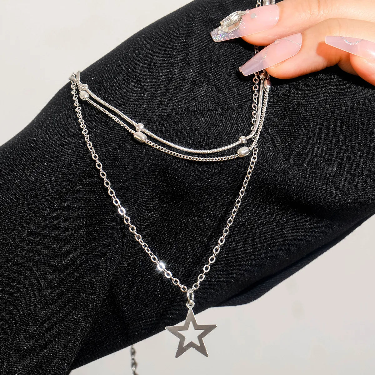 Women’s sapphire necklaces-Simple Style Star Alloy Plating Women's Pendant Necklace