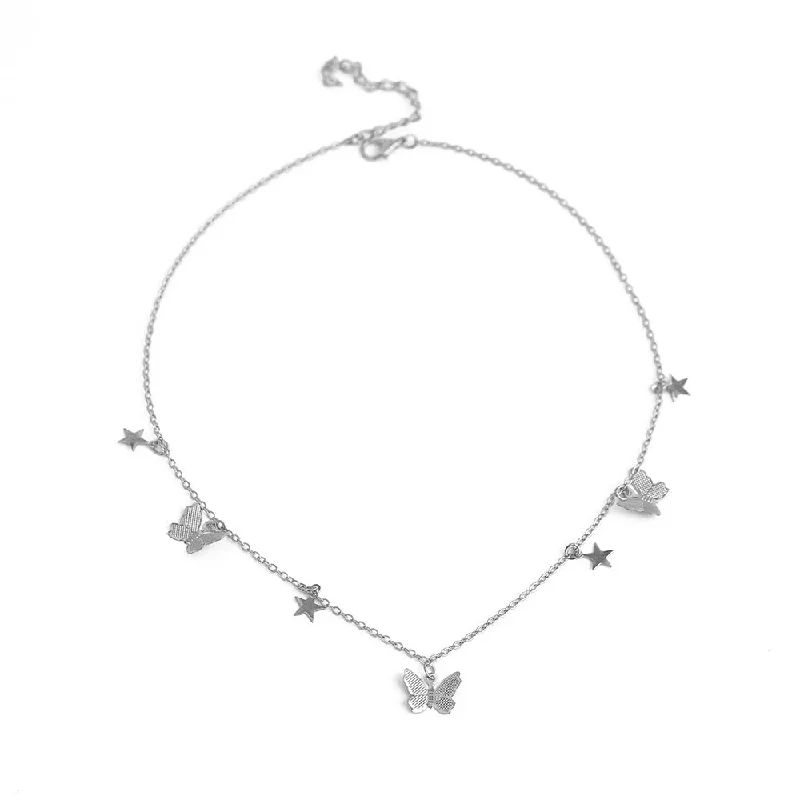 Xh0259-Silver Three Butterflies