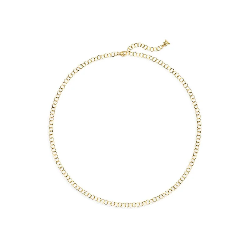 Women’s initial necklaces-Temple St. Clair Fine Round Chain Necklace