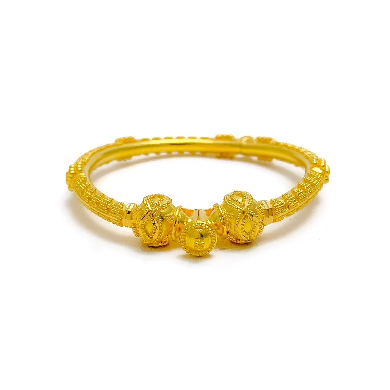 Women’s beaded bangles-Bold Luscious 22k Gold Baby Bangle