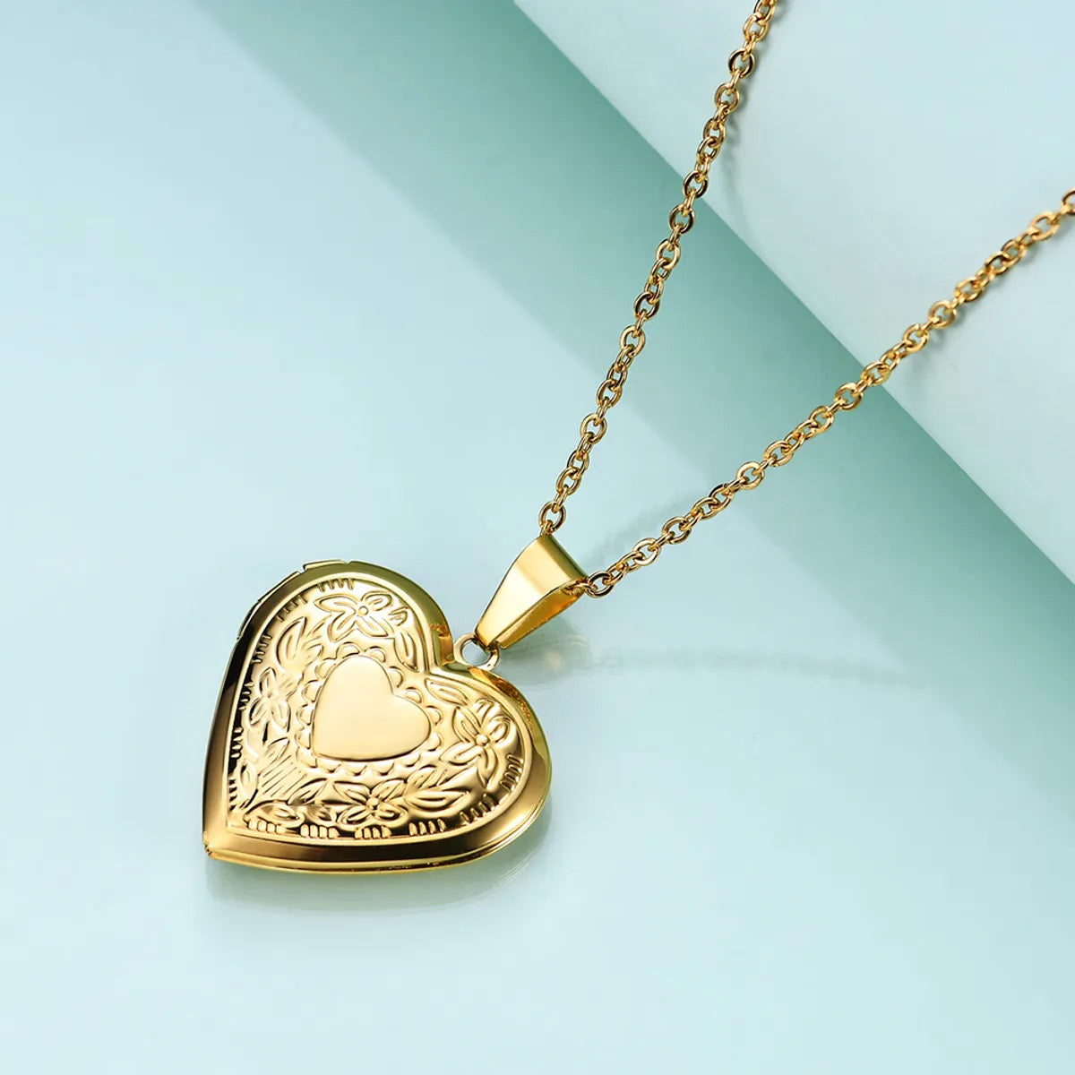 Women’s gift necklaces-Simple Style Heart Shape Titanium Steel Plating Metal Necklace