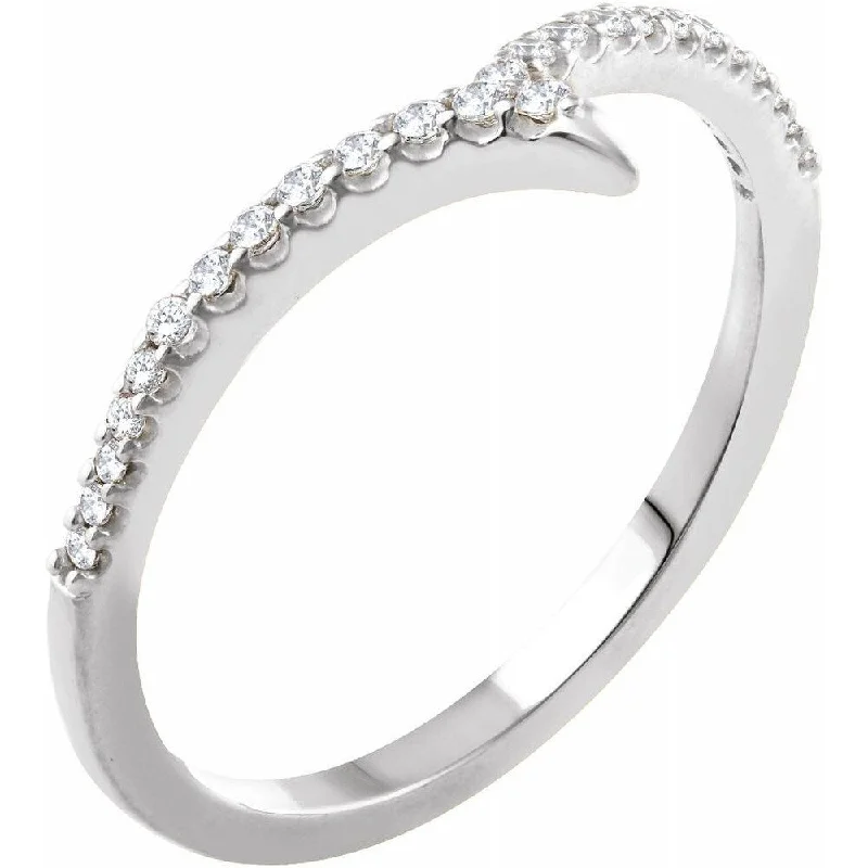 Women’s wedding rings with diamonds-14K White Gold 1/6 CTW Diamond Ring for Women