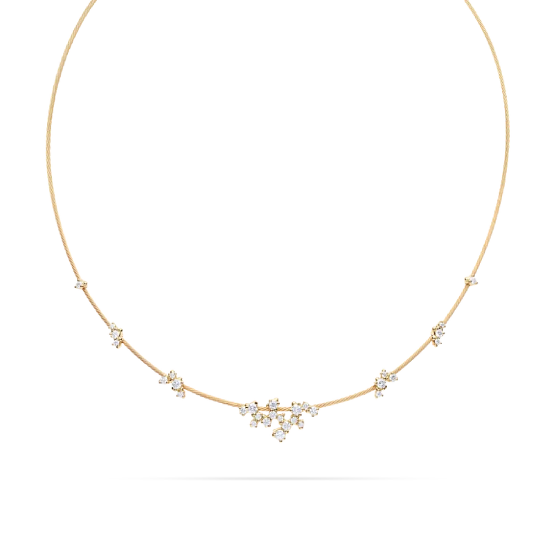 Women’s minimalist gold necklaces-Paul Morelli Single Unity Confetti Necklace