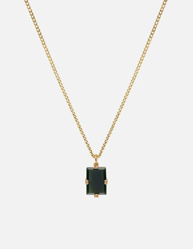 Women’s classic necklaces-Lennox Agate Necklace, Gold Vermeil