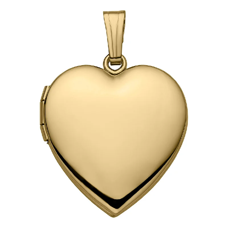 Women’s emerald necklaces-14K Gold Filled 19mm Heart Locket Necklace