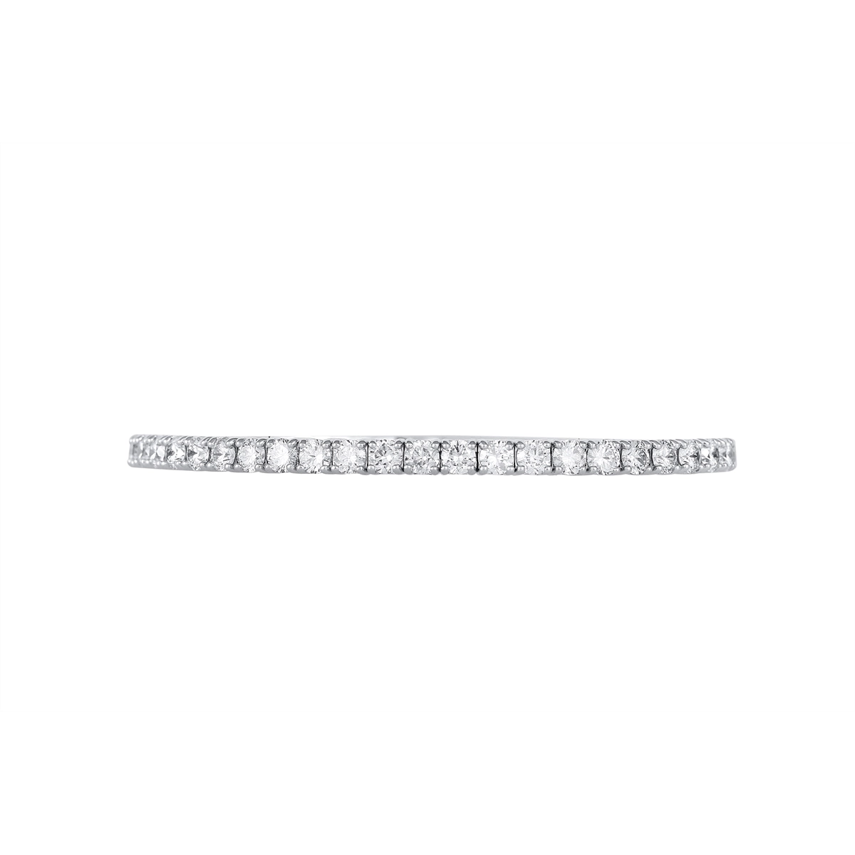 Women’s pearl bangles-14K White Gold Clasped Diamond Bangle