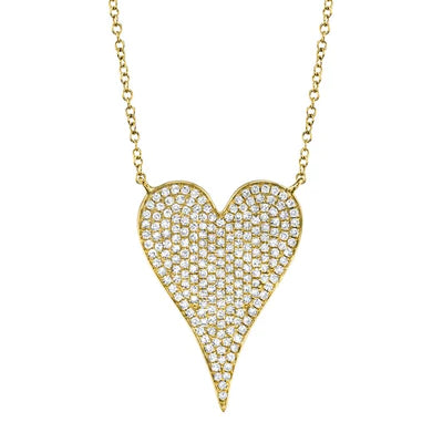 Women’s trendy necklaces-0.43ctw Diamond Heart Pendant Necklace