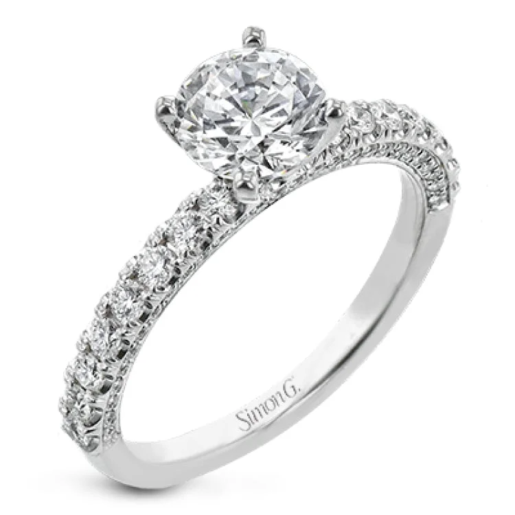 Women’s unique engagement rings-This wedding band is a classic choice with a straight design and .55 ctw of white diamonds.