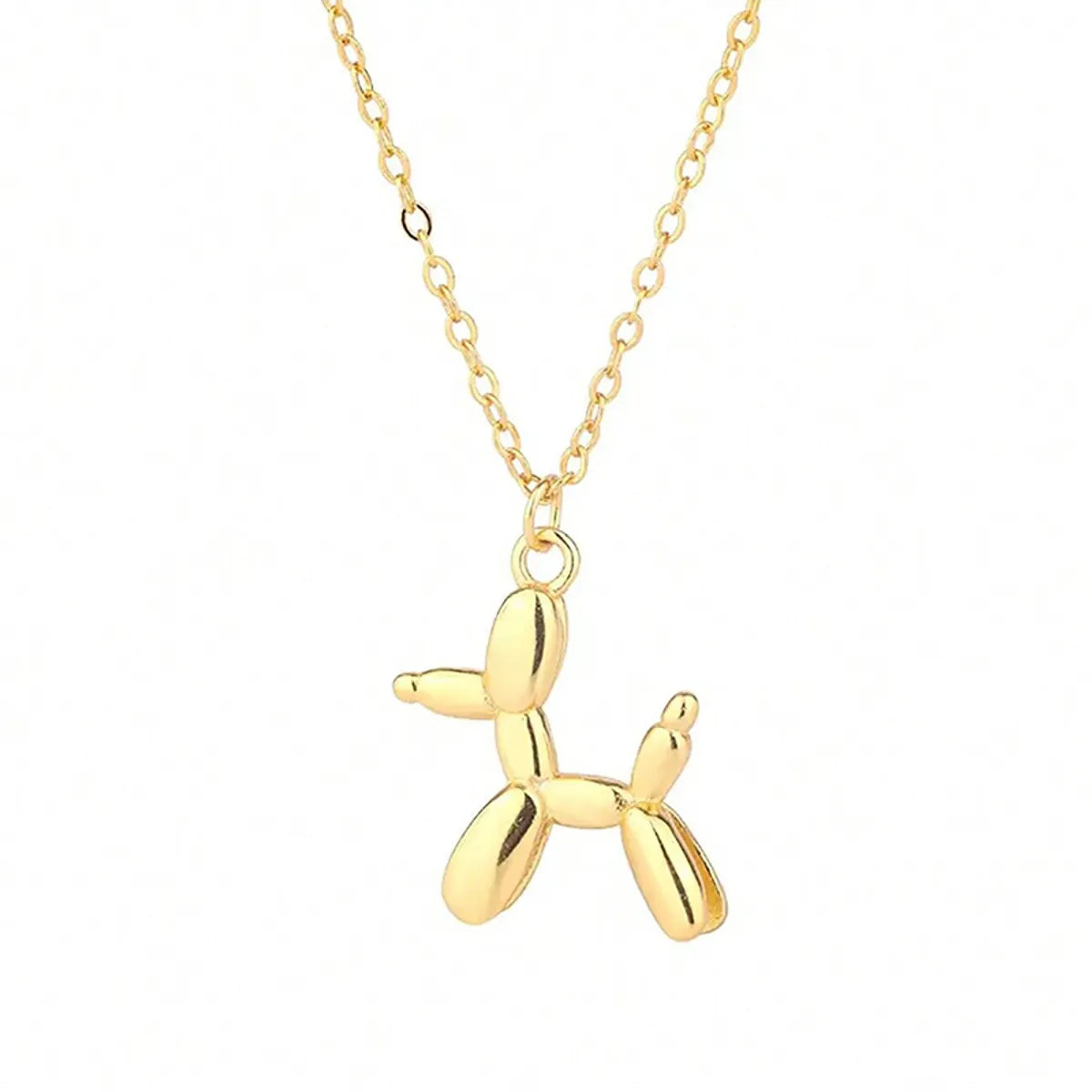 Women’s gift necklaces-Cute French Style Animal Dog Alloy Three-dimensional Unisex Pendant Necklace