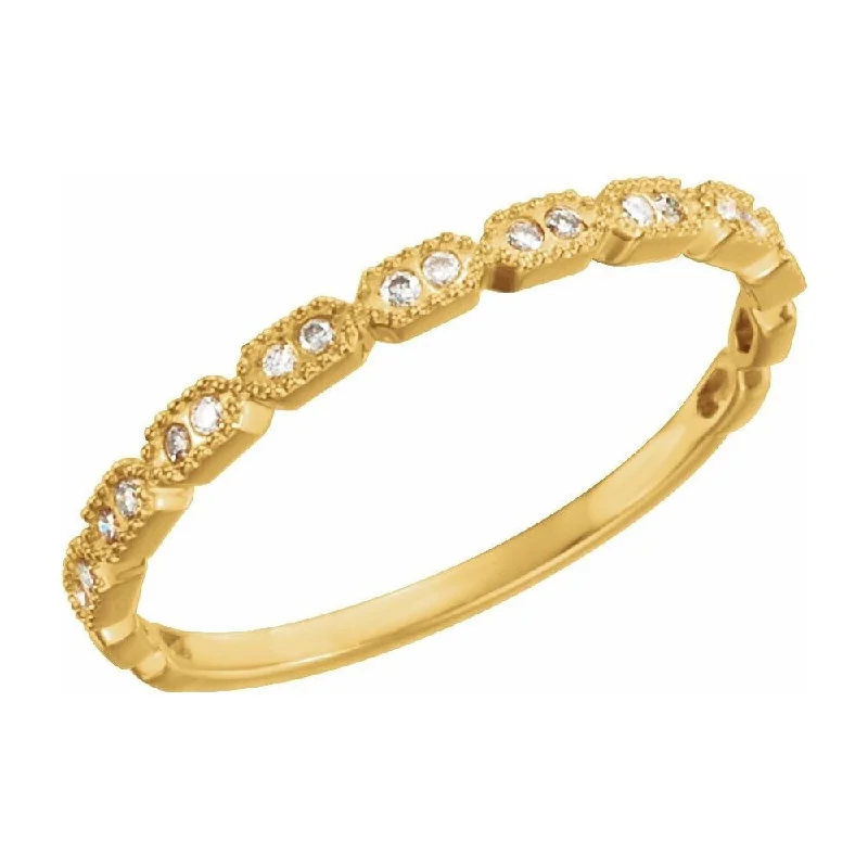 Women’s luxury rings-14K Yellow Gold .08 CTW Diamond Ring for Women