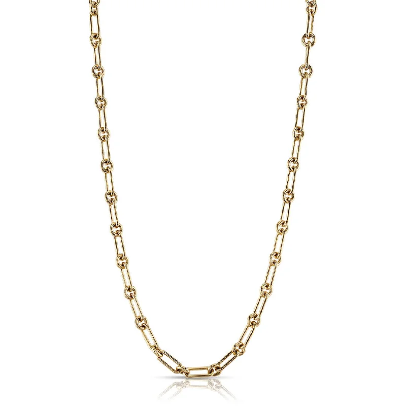 Women’s choker chain necklaces-Single Stone Lo Chain Necklace