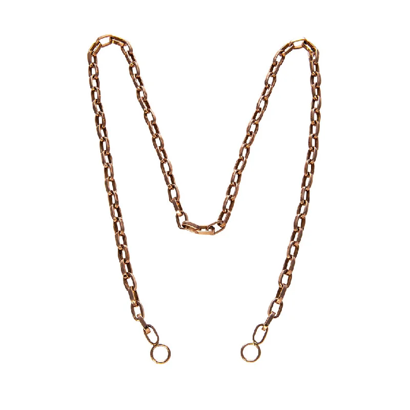 Women’s platinum necklaces-Marla Aaron 14K Rose Gold Biker Chain Necklace