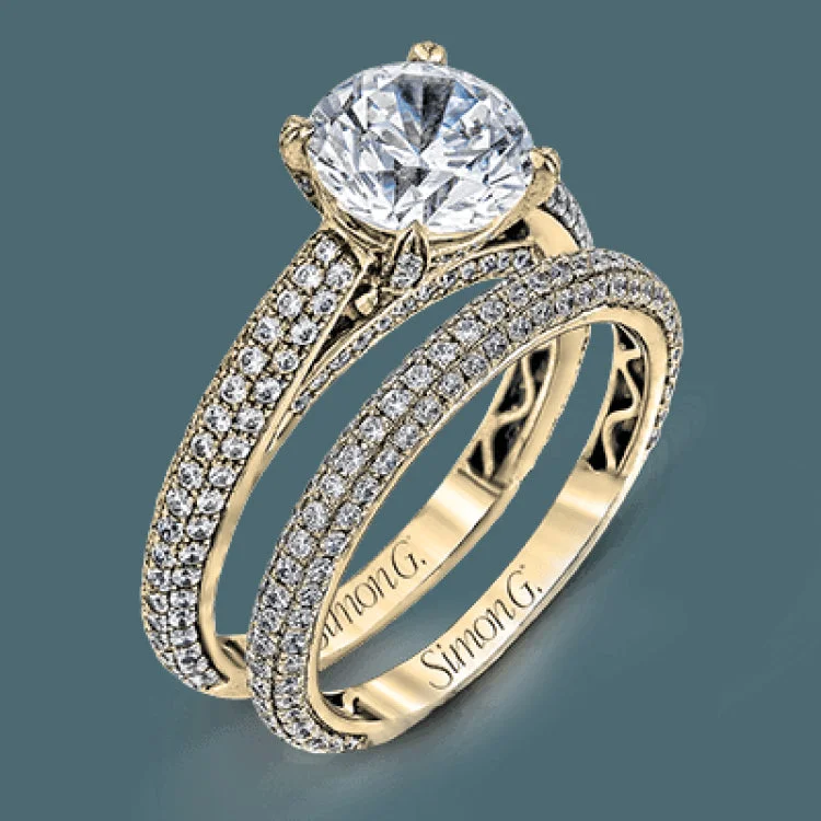 Women’s luxury diamond engagement rings-This classically styled white gold engagement ring is set with 1.30 ctw of shimmering white diamonds in a stunning design.