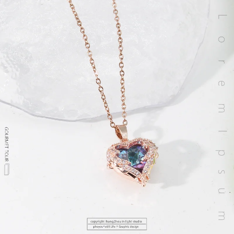 Heart of the Ocean Rose Gold O-Shaped Chain